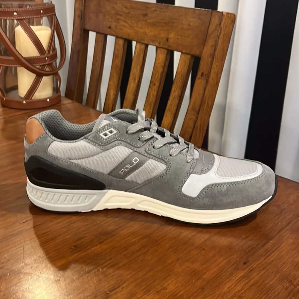 Polo Ralph Lauren Train 100 SK-ATH Shoes Sneakers new grey Mens Size 12